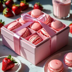 Strawberry Macaroons (Box of 12)