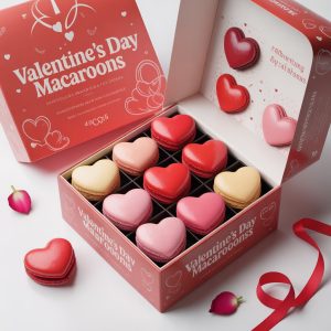 Valentine’s Day Heart Macaroons